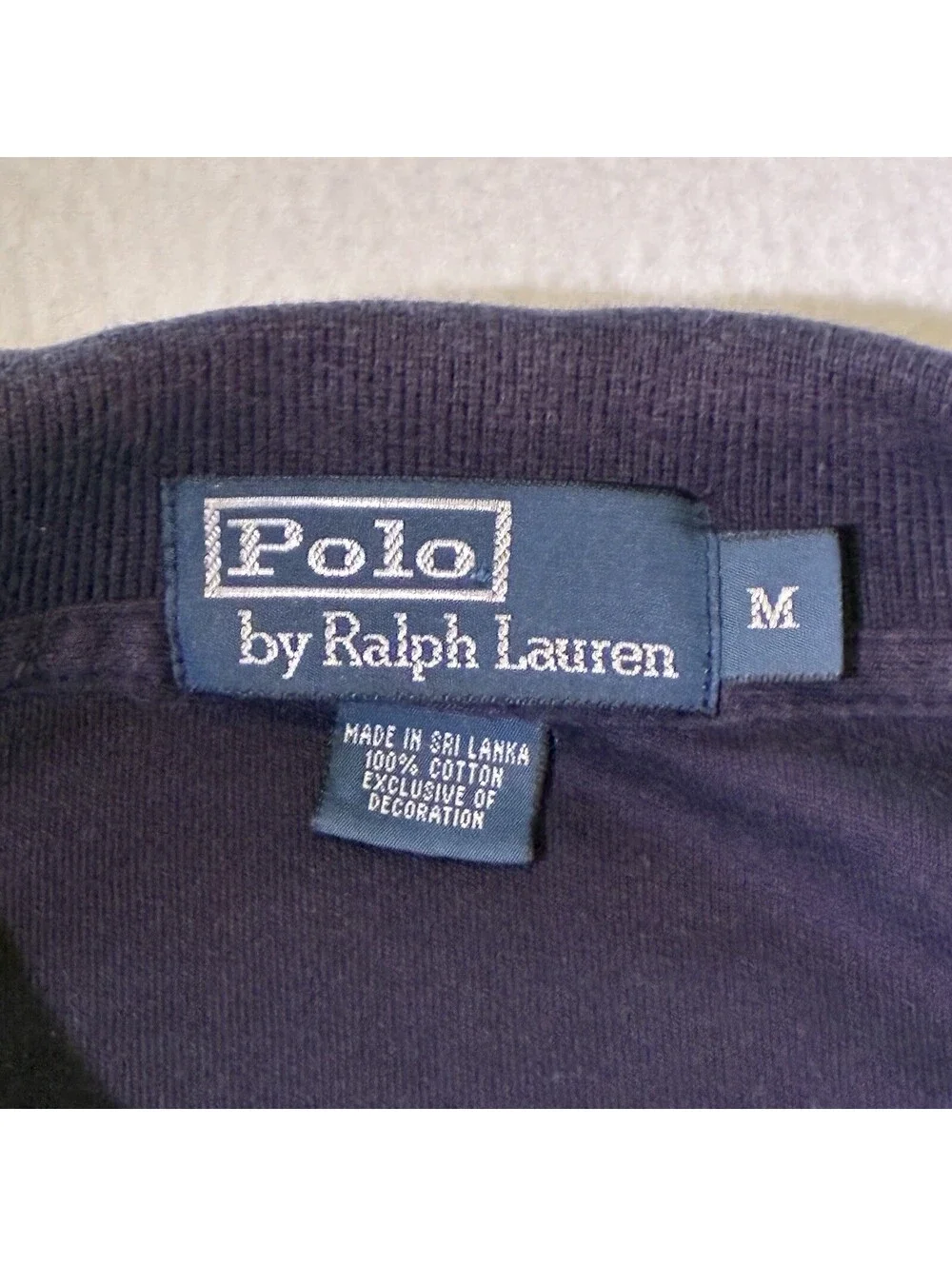 Polo Ralph Lauren Shirt Men Medium M Blue Pony Long Sleeve Navy Red Embroidered